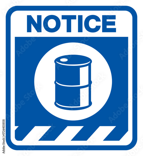 Notice Chemical Storage Area Symbol Sign, Vector Illustration, Isolate On White Background Label.EPS10
