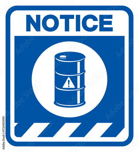 Notice Chemical Storage Area Symbol Sign, Vector Illustration, Isolate On White Background Label.EPS10