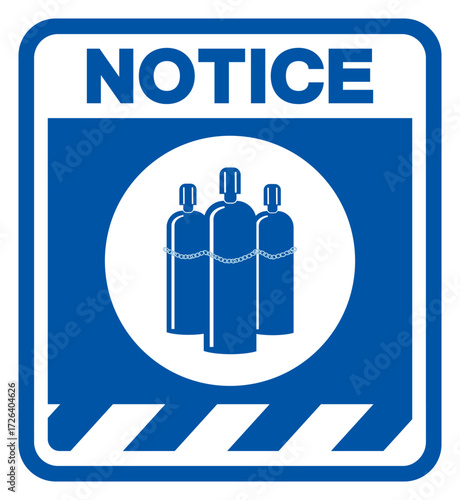 Notice Chained Cylinders Symbol Sign, Vector Illustration, Isolate On White Background Label.EPS10