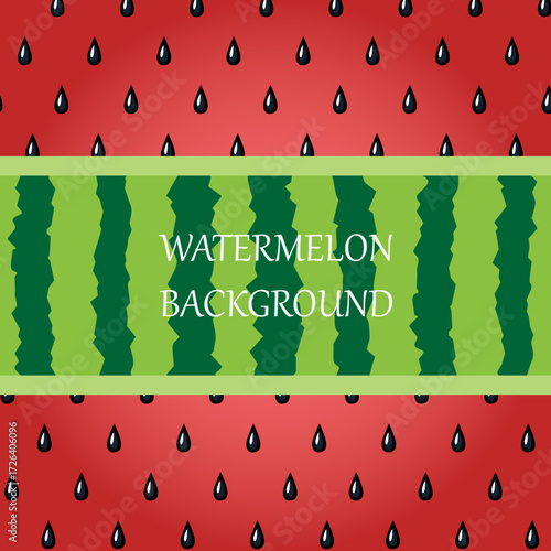 square watermelon pattern background design template
