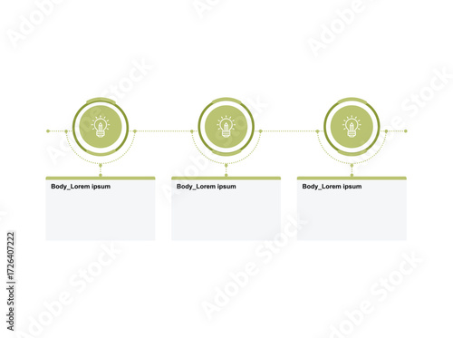 Vector infographic template illustrating a modern business process workflow. This flat design diagram features step-by-step processes with icons, arrows, and text placeholders. I22