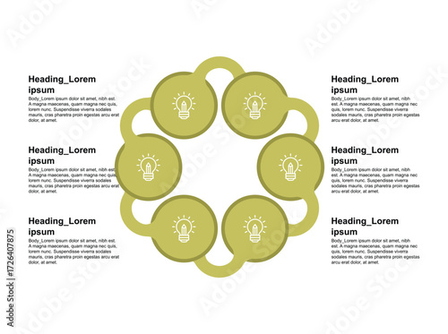Vector infographic template illustrating a modern business process workflow. This flat design diagram features step-by-step processes with icons, arrows, and text placeholders. Ideal 4
