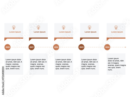 Vector infographic template illustrating a modern business process workflow. This flat design diagram features step-by-step processes with icons, arrows, and text placeholders. Ideal 2