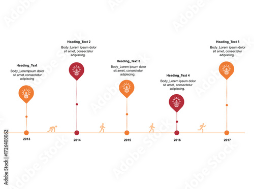 Vector infographic template illustrating a modern business process workflow. This flat design diagram features step-by-step processes with icons, arrows, and text placeholders. Ideal 1