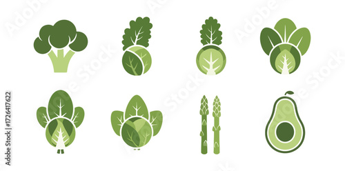 Assorted green vegetables and fruits