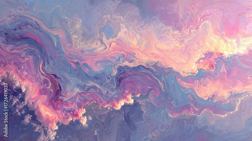 Abstract colorful cloudscape