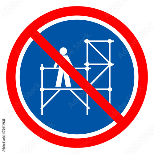 Use Scaffolding Symbol Sign, Vector Illustration, Isolated On White Background Label.EPS10