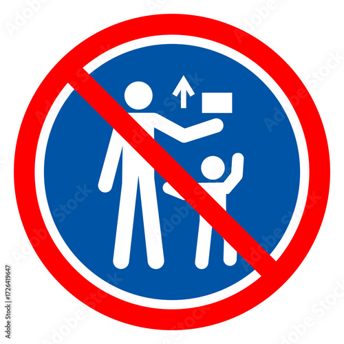 Keep Out of Reach of Children Child Kid Symbol Sign, Vector Illustration, Isolated On White Background Label. EPS10
