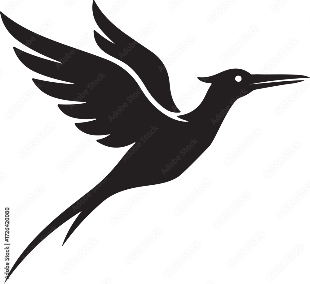 Obraz premium Minimalist Bird Logo A Symbol of Freedom