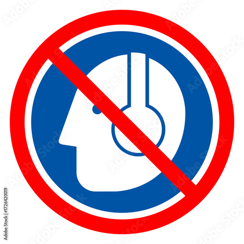 Wear Ear Protection Symbol Sign, Vector Illustration, Isolated On White Background Label. EPS10