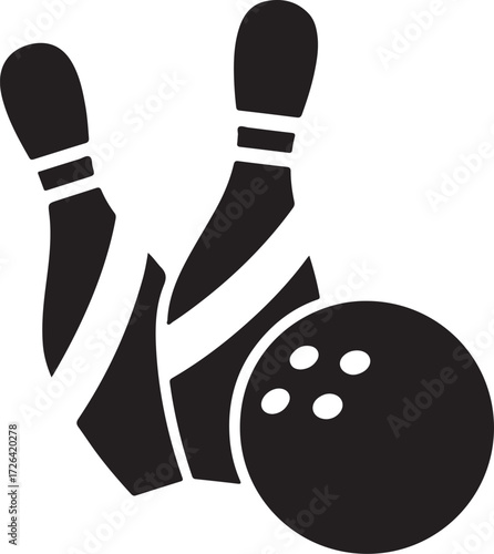 Bowling Alley & Pin Strike Logo Design