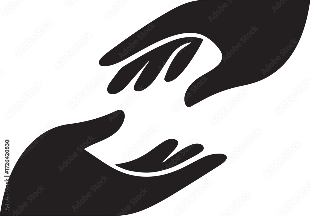 Obraz premium Reaching Hands & Helping Hand Logo Design