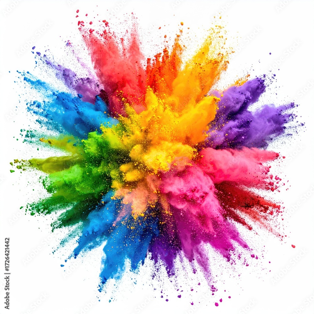 Fototapeta premium Colorful powder explosion (3)