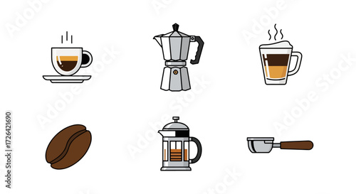 Coffee making equipment collection