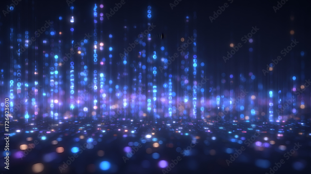 Obraz premium Abstract Digital Glittering Particles