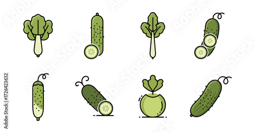 Collection of fresh green vegetables