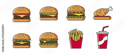 Fast food icons
