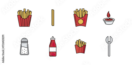 French fries sauce and condiments