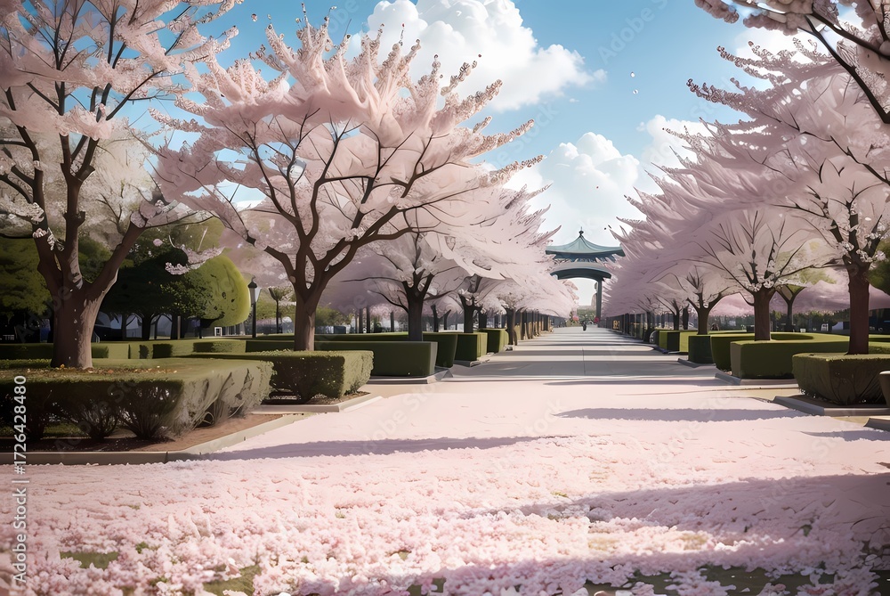 Obraz premium cherry blossom trees