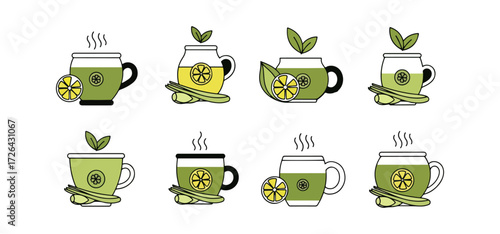 Hot herbal tea designs