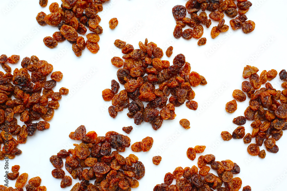 Obraz premium Dried golden raisins, Australian-dried fruits sultanas, sweet and chewy.