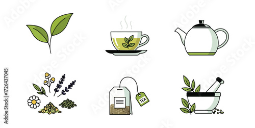 Tea brewing illustration