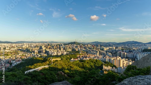 Wallpaper Mural south korea, seoul city and  seoul sky, night view, lotte tower, night view city, seoul city, night lights, outdoor, sunrise, namhansanseong fortress, namhansanseong, seoul south korea, korean, metrop Torontodigital.ca