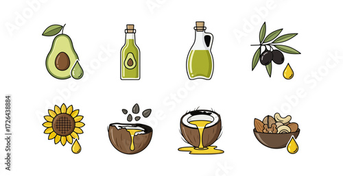 Various edible oils and ingredients