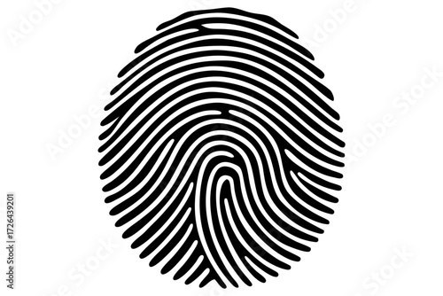 Vector art of fingerprint vector art for security and identification