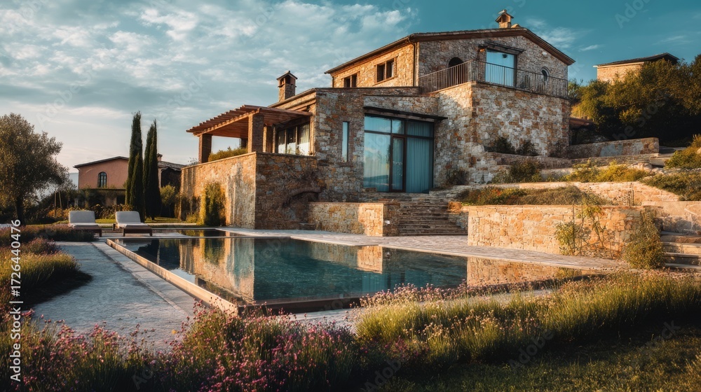 Fototapeta premium A serene workspace with colorful markers and unfolded notebooks on a clean surface, bathed in soft bokeh lighting,