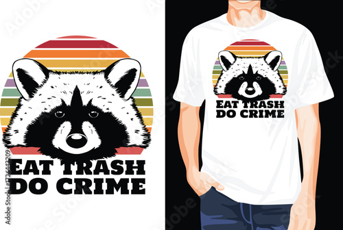 Racoon trash t-shirt design