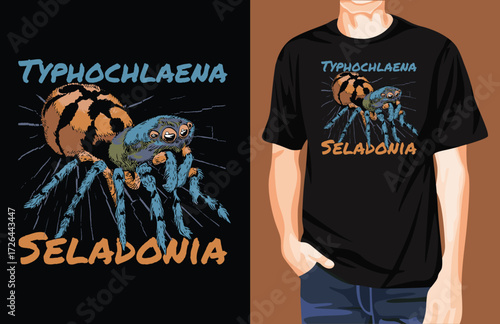 Spider einespine t-shirt design