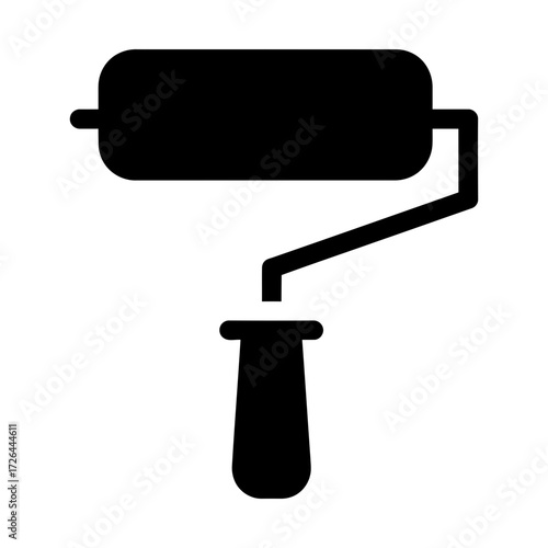 paint roller glyph icon