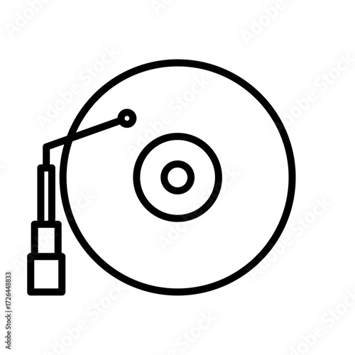 Storage Disk Data Hard disk HDD SSD Memory Cloud Link Computer Icon Logo Floppy Line Art
