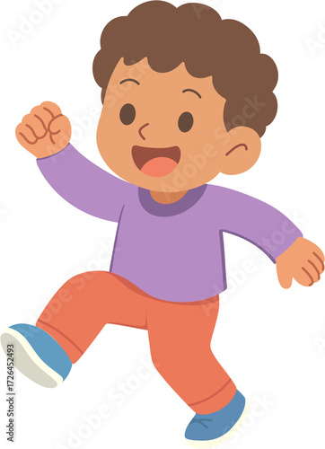 A student who greets brightly