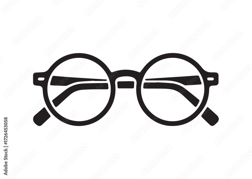 Fototapeta premium Round glasses line art vector
