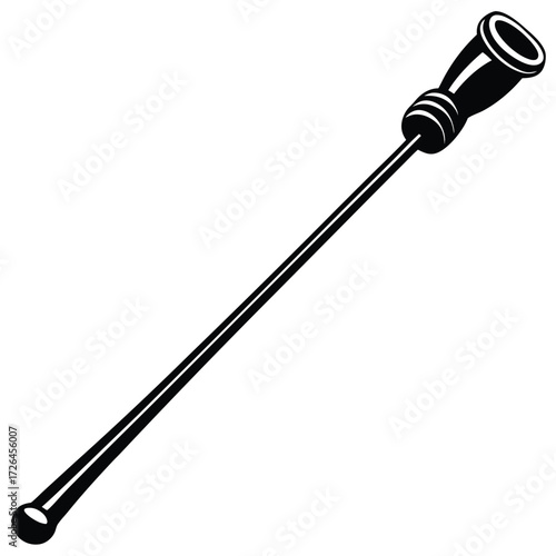 classic conductor s baton with wooden handle  isol.eps