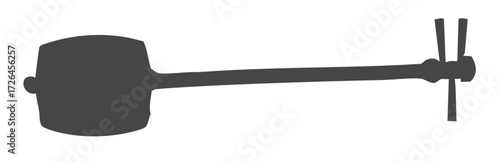 三味線のシルエット、ベクターデータ