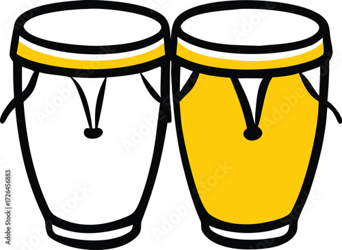 conga drum pair  isolated on white background (1).eps