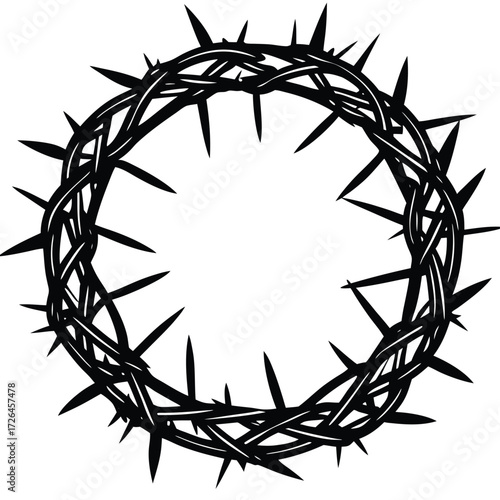 crown of thorns  isolated on white background (1).eps