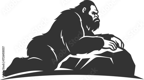 Animal vector bigfoot silhouette black illustration