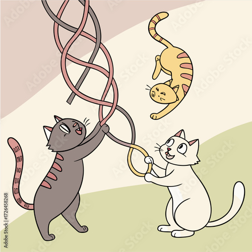 vector illustration of a cat