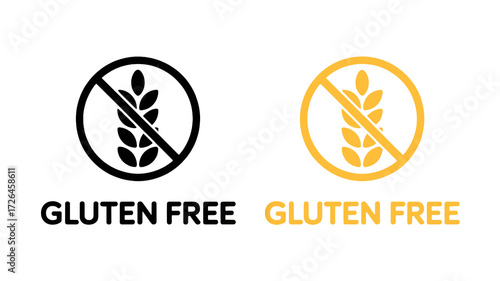 Modern gluten free symbol promoting healthy eating and dietary restrictions