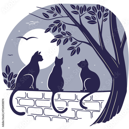 cats in the night