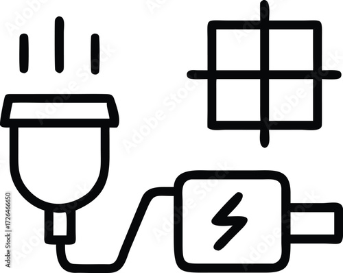 Legal fees and billing outline icons set – hourly rate clock, lawyer retainer agreement contract, attorney billing invoice receipt, hand receiving cash payment, line art vector