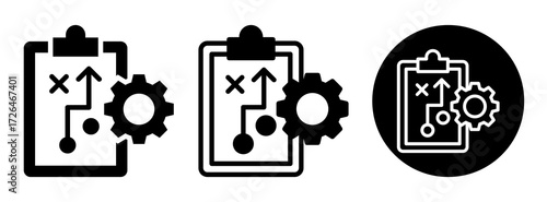 Strategy Execution Icon Collection Glyph & Mixed Style