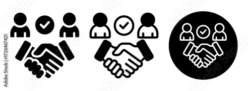 Partnership Icon Collection Glyph & Mixed Style
