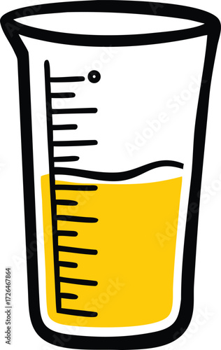 graduated cylinder with measurement liquid volume  (1).eps