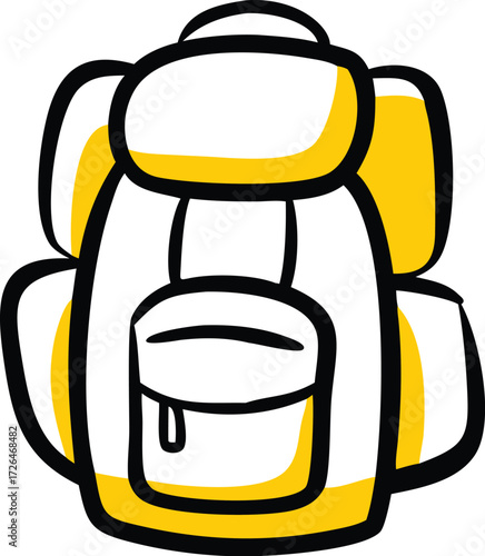 hiking backpack with straps  isolated on white bac (2).eps