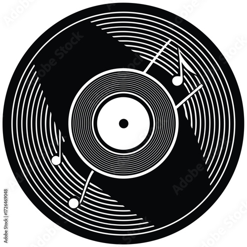 inyl record music album icon vector art on white b (1).eps